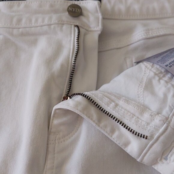 NYDJ LiftXTuck Technology White Wide-Leg Ankle Denim Jeans -Women's Size 14 - Picture 8 of 14